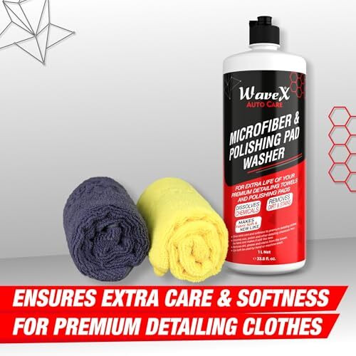 Wavex Microfiber Washing Liquid 1 Ltr | Dissolves Wax, Polish And Other Detailing Chemicals Makes Fabric Soft And New