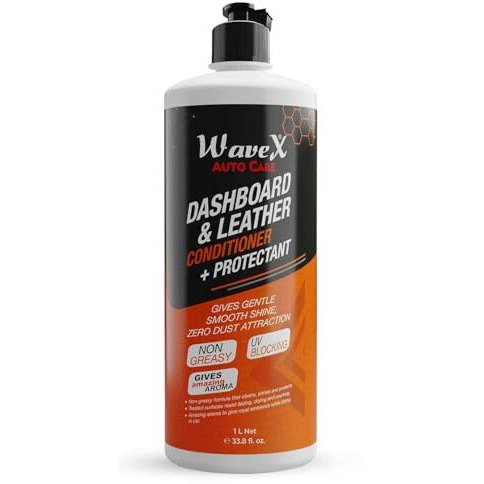 Wavex Dashboard Polish And Leather Conditioner + Protectant (1L) Car Dashboard Polish | Car Polish For Interior Plastic, Leather, Vinyl & Rubber | Dashboard Polish That Protects, Shines & Conditions