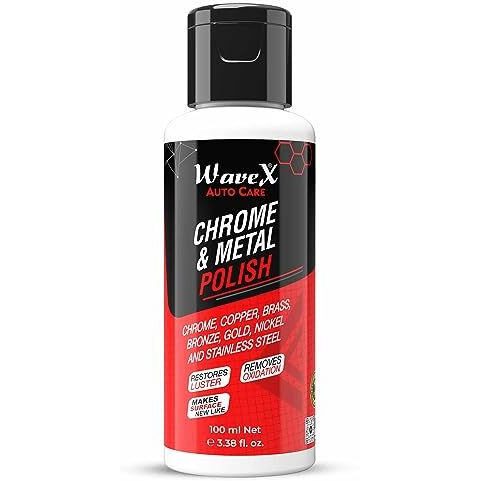 Wavex Metal Polish 100G For Chrome, Copper, Brass, Bronze, Gold, Nickel And Stainless Steel. All Metal Cleaner, Rust Remover. Polisher And Protectant. Removes Oxidation And Discoloration.