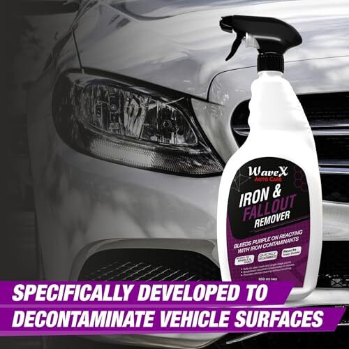Wavex Iron Remover Spray 650Ml | Iron Remover For Car And Bike | Iron Remover For Car That Removes Rust And Fallout From Exterior Car And Bike Surfaces