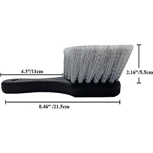 Wavex Plastic Tyre Cleaning Brush - Effective Bristles For Spotless Tyres - Comfortable Grip - Versatile Design - Efficient And Durable Tyre Cleaning Tool,Black