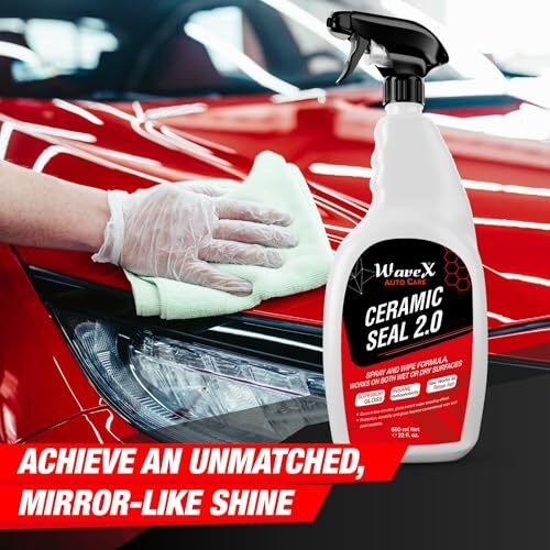 Wavex Ceramic Seal 2.0 | Liquid 650Ml -Better Than Car Wax And Paint Sealant | Advanced Hydrophobic Spray And Wipe Formula For Ultimate Vehicle Shine, Slickness & Uv Protection, Multicolor