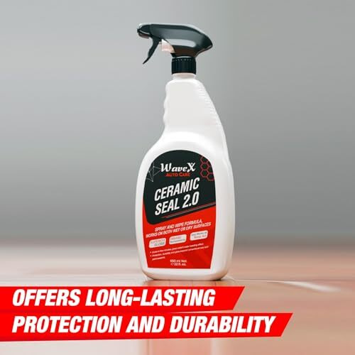 Wavex Ceramic Seal 2.0 | Liquid 650Ml -Better Than Car Wax And Paint Sealant | Advanced Hydrophobic Spray And Wipe Formula For Ultimate Vehicle Shine, Slickness & Uv Protection, Multicolor