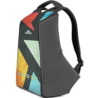 Gods Ghost 25 Ltr Anti Theft 15.6 Inch Laptop Tech Backpack For Men, Women, Boys, Girls | Premium Bags For Gift | Bike Riding Bag For College, Travel, Office, Flight Luggage | Black (Tiles)