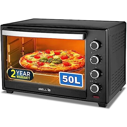 Ibell Eo50Lgdlx Otg 50 Litre,Convection Oven Toaster Griller With Motorized Rotisserie,5 Heating Modes,2000 Watt (Black),2000 Watts,50 Liter