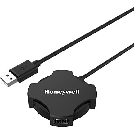 Honeywell 4 In 1 Ultra Slim Usb Hub 2.0,1.2Meter(4 Feet) Cable, With A Transfer Speed Of 480Mbps, Universally Compatible With All Usb Pc Speaker Laptop Hard Drive Keyboard Printer Pen Drive