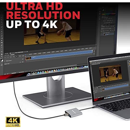 Honeywell High-Speed 3-In-1 Type C To Hdmi Adapter, Pd Charging Upto100W, Usb3.0 Delivers Quick Transfer Speed Of 5Gbps, Uhd 4K@30Hz, Universally Compatible With All Type C Devices, Aluminium Case