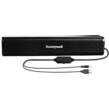 Honeywell Moxie V500 10W Portable Usb Wired Soundbar, Speaker For Pc,Desktop And Laptop With Volume Control And 3.5 Mm Aux,2.0 Channel,52Mmx2 Drivers,Plug &Play,2 Yrs Maufacuturer Warranty