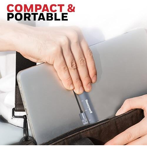 Honeywell Newly Launched 4-In-1 Ultra Slim Usb Hub 1Xusb 3.0 & 3 X Usb 2.0 Ports, 30Cms Cable, Datatransfer Speed Upto 5Gbps,Universally Compatible With All Usb,Pc,Speaker,Laptop,Hard Drive Etc.