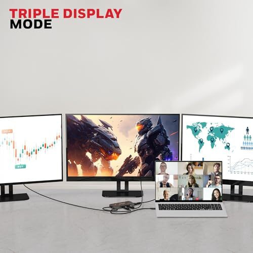 Honeywell Newly Launched 10-In-1 Type C Dock With Dual 4K Hdmi, 1Gbps Rj45 Ethernet Port, 2Xusb 3.0, 1Xusb 2.0 & Type C 3.0 Pd100W, Vga Port, Sd & Microsd Slot, For All Type C Devices- Windows/Macbook