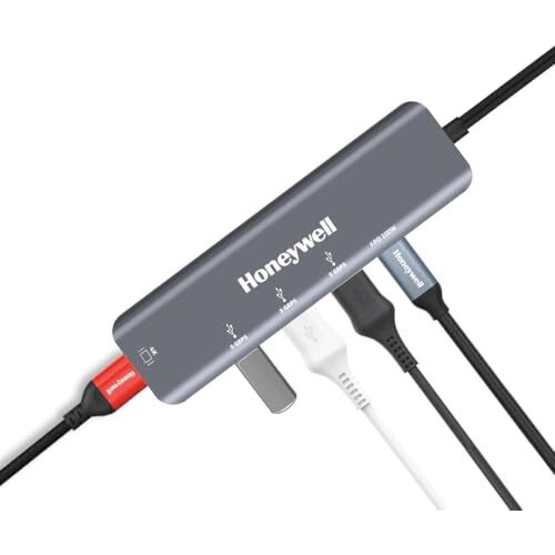 Honeywell New Launch 5-In-1 Type C Docking Station With 4K Hdmi Port, 3Xusb 3.0 Port & Type C 3.0 Pd 100W, For All Type C Devices- Windows/Macbook, On-The-Go Feature