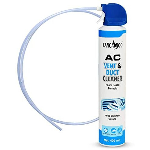 Kangaroo Car Ac Vent & Duct Cleaner Odour Neutralizer Spray Form With Long No-Sal Pipe For Effective Cleaning 400 Ml - Pack Of 1