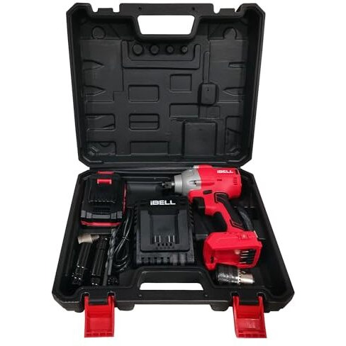 Ibell One Power Series Cordless Impact Wrench Bw20-32, 20V Brushless Motor, 300Nm Torque With 2Ah Battery & Charger + Bmc Box, 12 Months Warranty