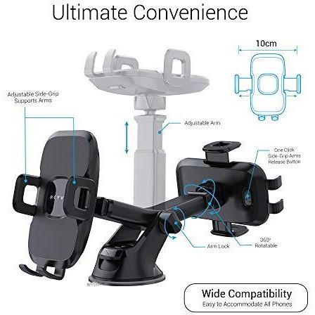 Skyvik Truhold Car Dashboard & Windshield Cradle (Clutch) Phone Stand Holder