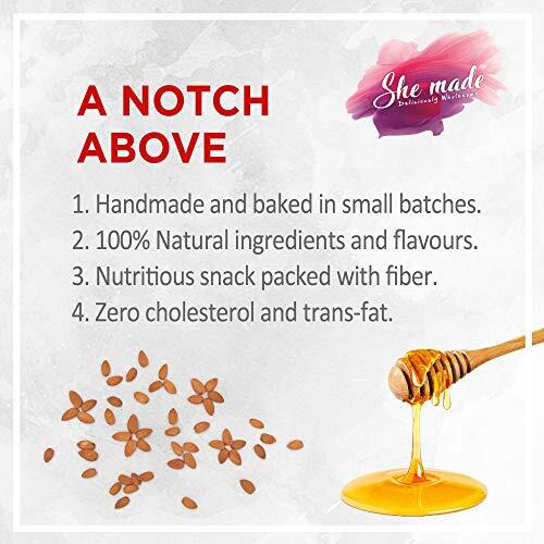 She Made Foods Biscotti Cookies - Pack Of 3, Classic Almond Flavour, Fibre Dense & Gluten-Free Biscuit, Baked, Crunchy & Tasty Gourmet Snacks, Light & Healthy Nibbles (150 Grams Each)