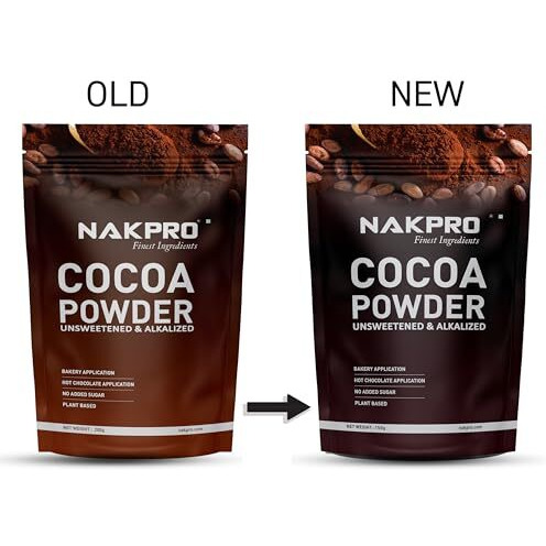 Nakpro 100% Pure & Natural Unsweetened Plant Based Cocoa Powder, 150G | 22.5G Protein | Ideal For Cake, Baking, Hot Chocolate, Milkshakes & More