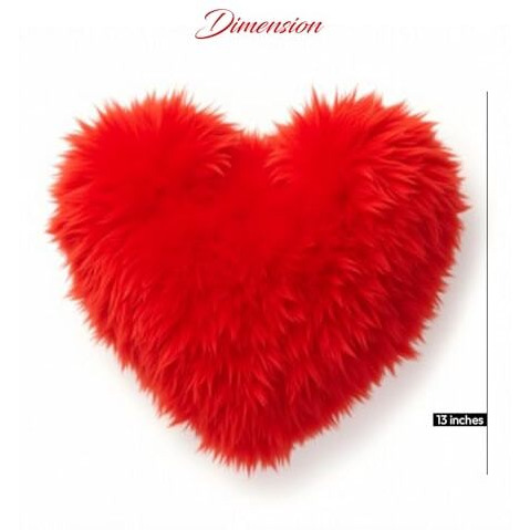 Sleepsia Heart-Shaped Pillow - The Ultimate Valentine's Day Gift For Girlfriend, Boyfriend, Couples, Husband & Wife - Personalized Red Love Cushion (13X13 Inch) - Perfect For Celebrating Love