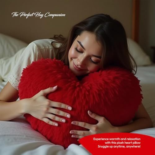 Sleepsia Heart-Shaped Pillow - The Ultimate Valentine's Day Gift For Girlfriend, Boyfriend, Couples, Husband & Wife - Personalized Red Love Cushion (13X13 Inch) - Perfect For Celebrating Love