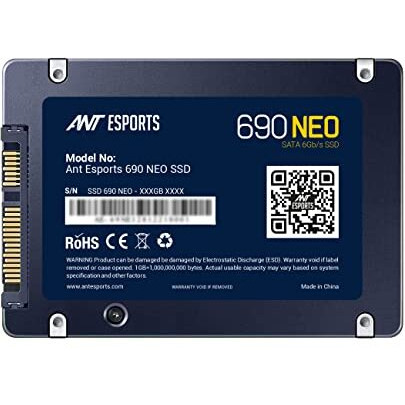 Ant Esports 690 Neo Sata 2.5" 256Gb Internal Solid State Drive/Ssd With Sata Iii Interface, 6Gb/S, Fast Performance, Read/Write - 500/400 Mb/S, Quad Channel Controller Compatible With Pc And Laptop