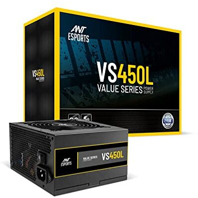 Ant Esports Vs450L Non-Modular High Efficiency Gaming Power Supply/Psu With 1 X Pcie And 120Mm Silent Fan