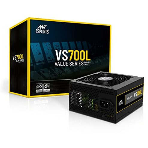 Ant Esports Vs700L Non Modular High Efficiency Gaming Power Supply/Psu With 1 X Pcie And 120Mm Silent Fan