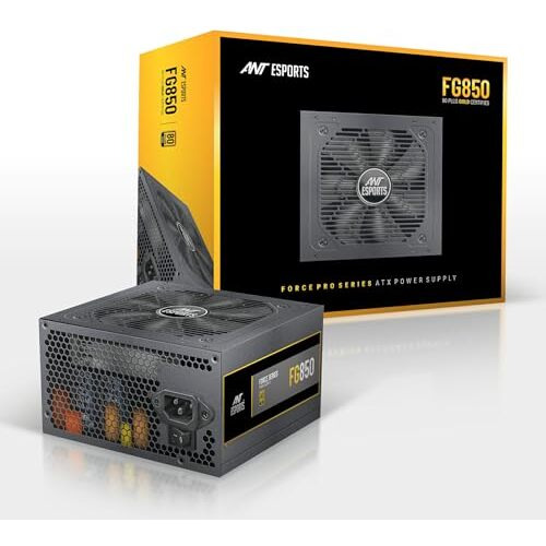 Ant Esports Fg850 Gaming Power Supply I Force Series 80 Plus Gold Certified Psu I 120Mm Silent Fan I 8 Pin (4+4) Cpu Connector I 3 Years Warranty