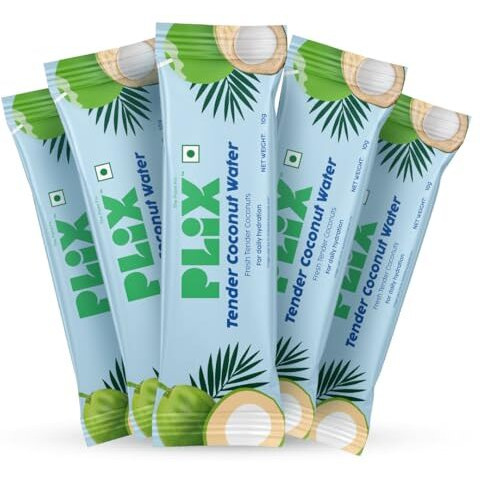 Plix - The Plant Fix Tender Coconut Water Premix Powder Pack Of 60 Sachets With Natural Electrolytes For An Instant Energy Fix And Easy Digestion, Nariyal Paani For Daily Hydration & Healthy Skin
