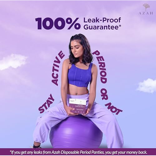 Azah Period Panty For Girls [2Xl-3Xl, Pack Of 4] | Leak Proof & Rash Free | Disposable Period Panty For Women Heavy Flow | 12 Hrs Protection | Super Absorbent 360 Coverage | All Night Protection