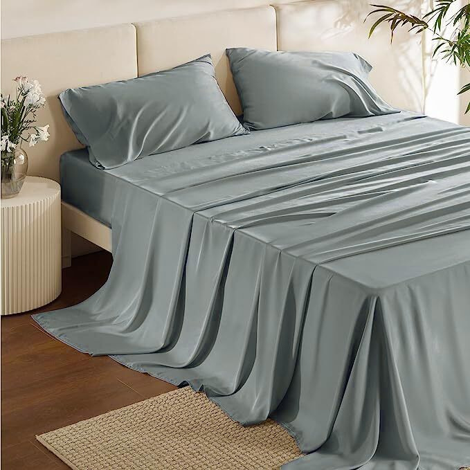 Mush 100% Bamboo King Size Bed Sheet 108X108 Inches | 400Tc Bedsheet For Double Bed | Ultra Soft, Natural Breathable & Cooling Double Bed Luxury Sheets