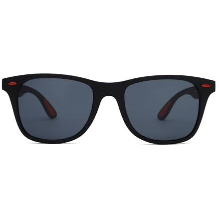 Intellilens | Branded Latest And Stylish Sunglasses | 100% Uv Protected | Light Weight, Durable, Premium Looks | Men & Women | Black Lenses | Wayfarer | Medium
