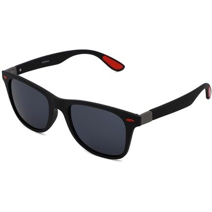 Intellilens | Branded Latest And Stylish Sunglasses | 100% Uv Protected | Light Weight, Durable, Premium Looks | Men & Women | Black Lenses | Wayfarer | Medium