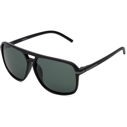 Intellilens | Branded Latest And Stylish Sunglasses | Polarized And 100% Uv Protected | Light Weight, Durable, Premium Looks | For Men & Women | Blackish Green Lenses | Pilot | Medium