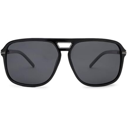 Intellilens | Branded Latest And Stylish Sunglasses | Polarized And 100% Uv Protected | Light Weight, Durable, Premium Looks |Women | Black Lenses | Pilot | Medium
