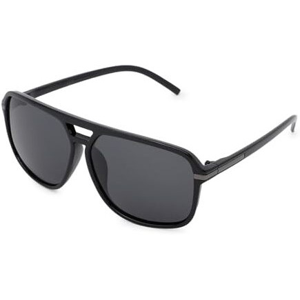 Intellilens | Branded Latest And Stylish Sunglasses | Polarized And 100% Uv Protected | Light Weight, Durable, Premium Looks |Women | Black Lenses | Pilot | Medium
