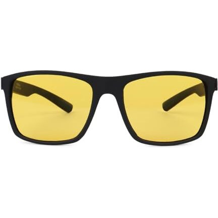 Intellilens Knightrider Branded Latest And Stylish Sunglasses | Polarized And 100% Uv Protected | Light Weight, Durable, Premium Looks | Men | Yellow Lenses | Wrap Around | Medium