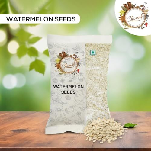 Chounk Edible Raw Water Melon Seeds | Magaj Seed Pack | Tarbuj Ke Beej | Rich In Protein | Potassium | Magnesium & Iron | Raw Watermelon Seeds For Eating | Healthy Food | 100 Gms