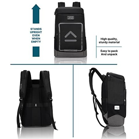 Uppercase 23L Tall Boy Laptop Backpack| Up To 15'' | 3X More Water Resistant Sustainable Office Bag |With Rain-Proof Zippers |Sturdy College Bag/Travel Bag For Men & Women | 750 Days Warranty (Black)