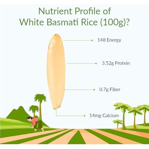 God Choice Organic Farms- Organic Basmati Rice (1Kg) | Certified Organic | Long Grain | Non Sticky | Vacuum Packed