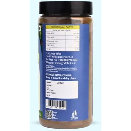God Choice Organic Farms - Black Pepper Powder 500G | Single Origin | No Additives | Iron-Pounded | Unadulterated (250G*2, Pack Of 2)