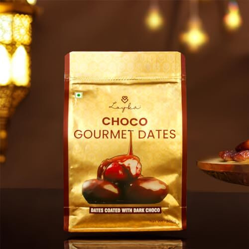 Loyka Choco Gourmet Dates - Gifting Hamper - Seedless Chocolate Coated Khajoor - Dry Fruit Gift Box - 200Gm