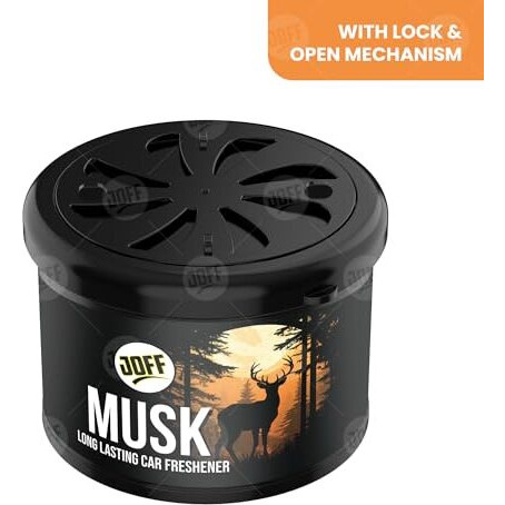 Joff Car Air Freshener, (Musk Fragrance), Long Lasting Scent For Refreshing Drive, Car Freshener Perfume, Car Interior Accessories And Strong Fiber Perfume, Lasts Up To 60 Days
