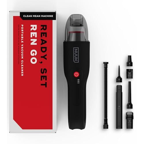 Nuuk Ren Go Cordless Car And Home Vacuum Cleaner | 2X More Suction, 11000 Pa | 4-In-1 Functions With Air Blowing | 7 Attachments+Storage Bag | Dual Filtration With Hepa | Bldc Motor | 2 Suction Modes