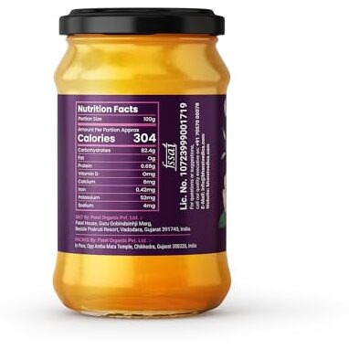 Bharat Vedica Wild Forest Honey 350Gm | 100% Pure & Organic | Raw, Unprocessed & Natural | No Sugar Adulteration | Lab Certified | Glass Jar Packaging