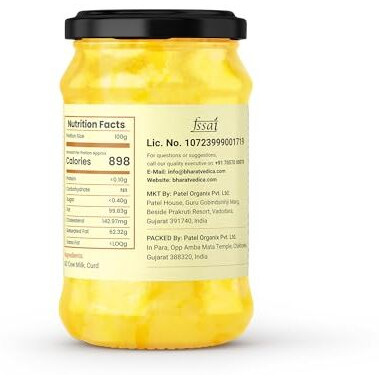 Bharat Vedica A2 Gir Cow Ghee 250Ml | Ancient Vedic Bilona Method | Hand-Churned From Curd | 100% Pure & Natural Desi Ghee | Rich Aroma & Taste | Immunity & Digestion Booster | Lab-Certified