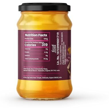Bharat Vedica Saffron (Kesar) Honey 350Gm | 100% Pure & Natural | Raw Honey Organic Unprocessed | No Sugar Adulteration | Lab Certified | Glass Jar