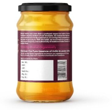 Bharat Vedica Saffron (Kesar) Honey 350Gm | 100% Pure & Natural | Raw Honey Organic Unprocessed | No Sugar Adulteration | Lab Certified | Glass Jar