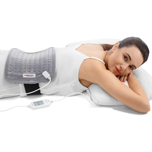 Lifewear Orthopaedic Heating Belt, Electric Heat Pad For Back Pain, Muscle Strain, Period Cramps, Heat Therapy Waist Belt With 3 Temperature Settings, 4 Layer Insulation, Size Regular