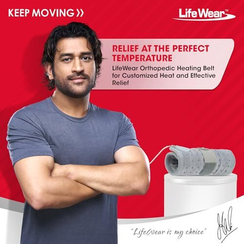 Lifewear Orthopaedic Heating Belt, Electric Heat Pad For Back Pain, Muscle Strain, Period Cramps, Heat Therapy Waist Belt With 3 Temperature Settings, 4 Layer Insulation, Size Regular