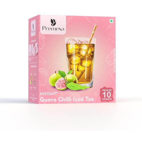 Premexa Instant Iced Tea | Energetic Refreshment | Simply Mix With Water For An Invigorating Drink | Hibiscus | Guava Chili And Lemon