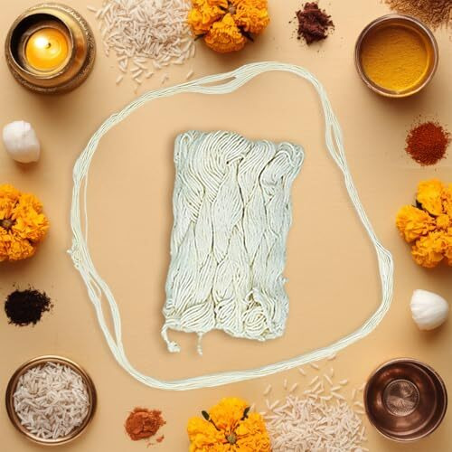 Paraayan Janeu Yagyopavit Dhaga For Brahmin | 20 Pieces Janau | With Haldi Pouch | Pure Sacred Thread For Rituals, Worship, And Spiritual Blessings | Pack Of 1 (Yagyo Pavitam For Puja)